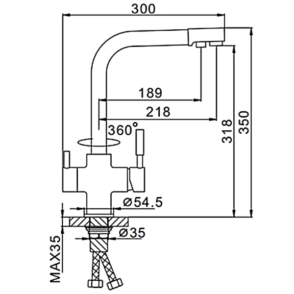Kombi slavina FRAP F4352-23